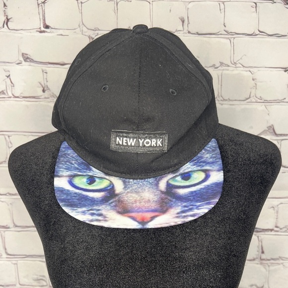 ALIENS OF BROOKLYN CAT BALL CAP HAT BLACK PURPLE - Picture 1 of 7